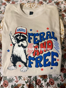 Feral and free racoon