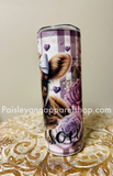 Purple highland cow tumbler