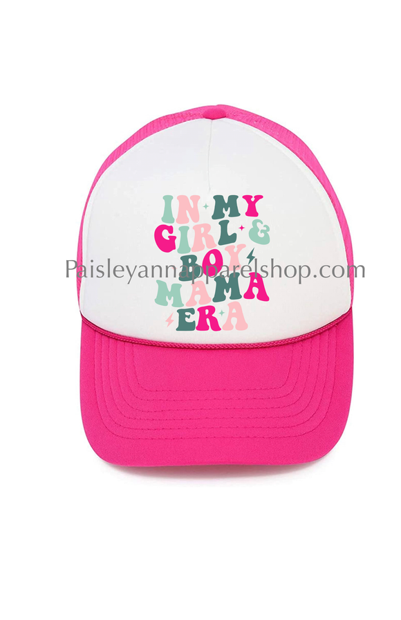 In my girl and boy mama era trucker hat