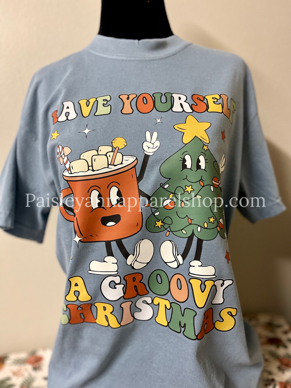 Have yourself a groovy Christmas tee