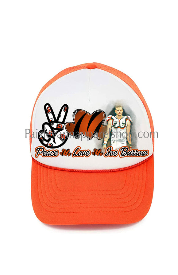 Peace love joe burrow bengals Ohio trucker hat