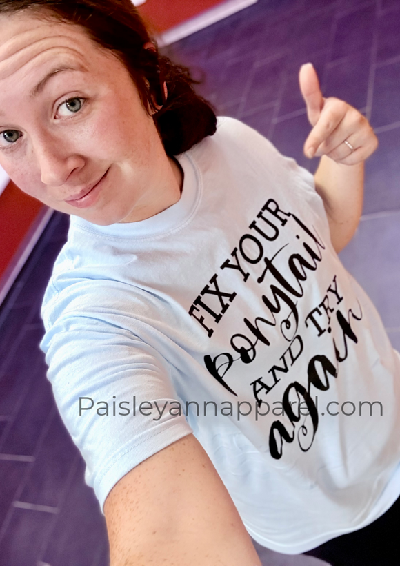 Fix your ponytail and try again