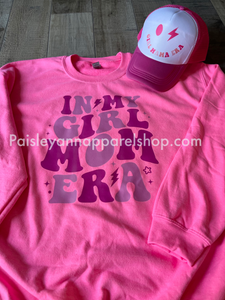 In my girl mom era sweatshirt and hat bundle