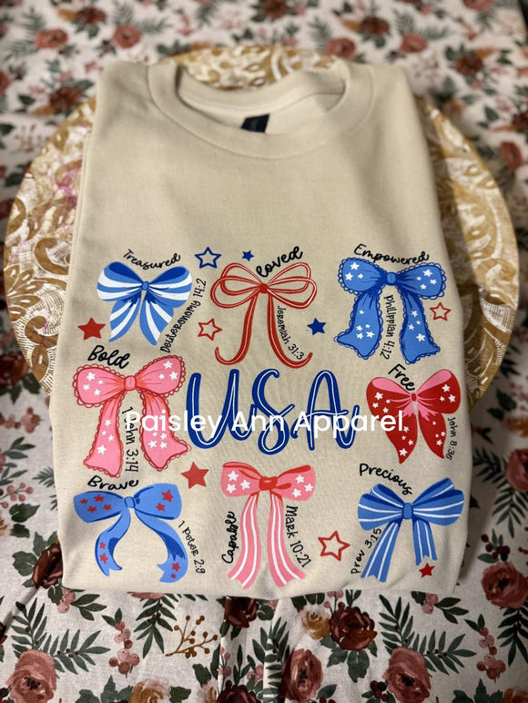 USA bows coquette faith Bible verses