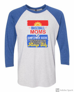 Baseball mom salty sunflower seeds always salty raglan
