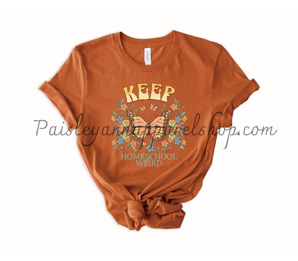 Keep homeschool weird butterfly autumn color