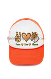 Peace love horses trucker hat