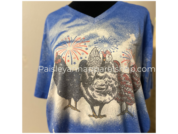 Patriotic chickens Fourth of July 4th of July