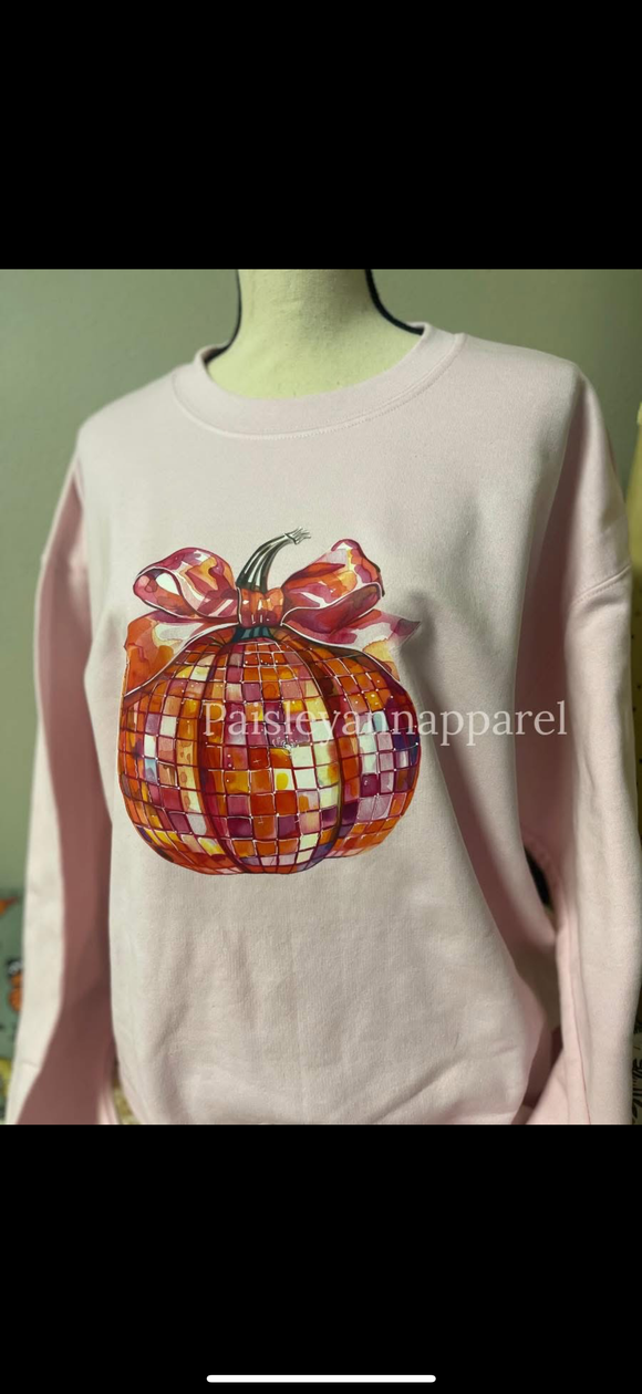 Large pumpkin sweatshirt pink