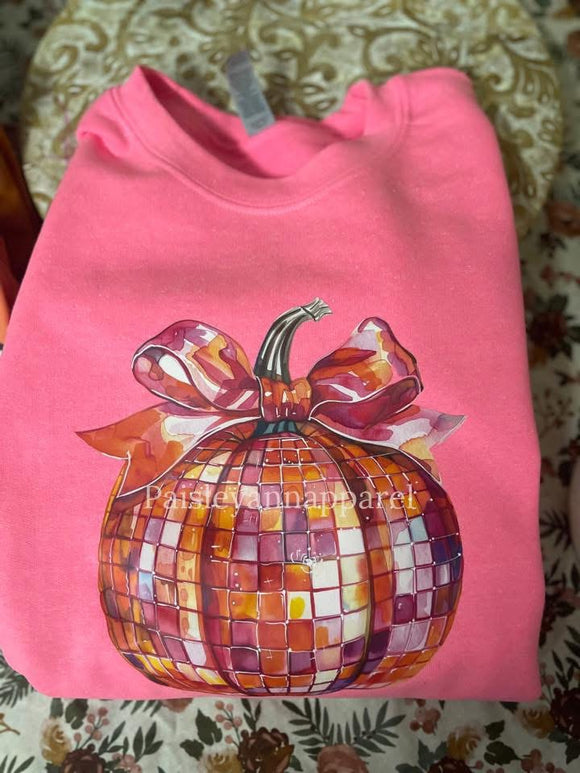 Small pumpkin sweatshirt pink