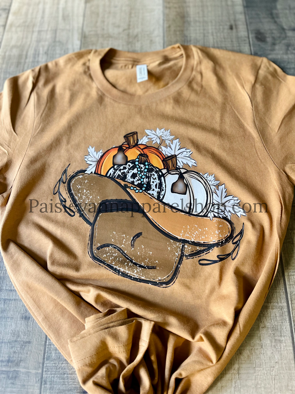 Pumpkin cowboy hat fall