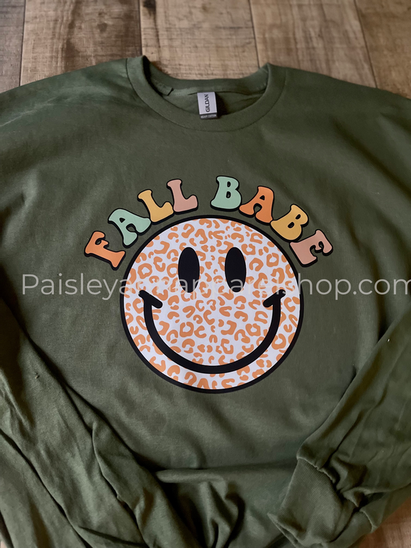 Fall babe smile face long sleeve