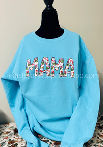 Mama grinch sweatshirt blue