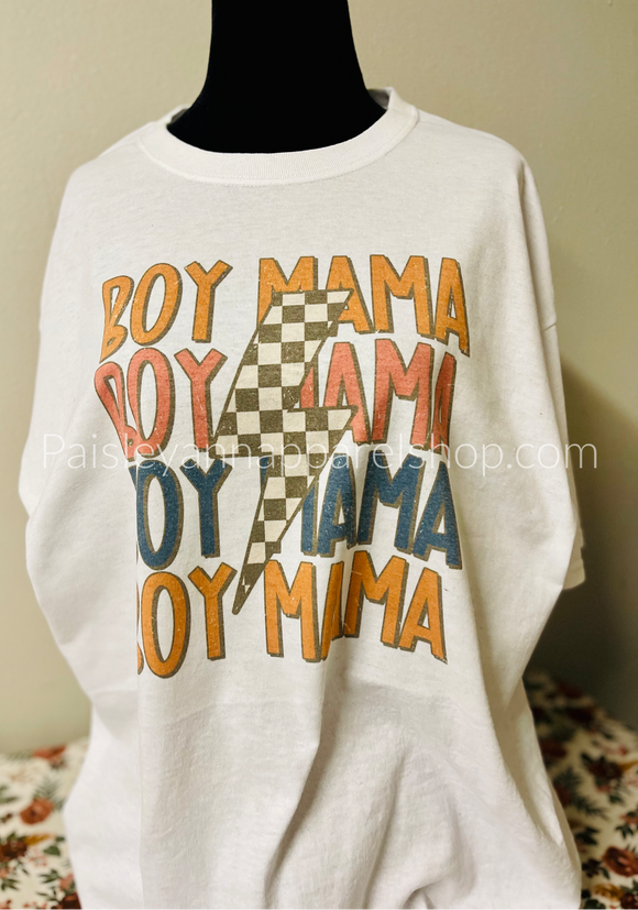Boy mama White Tee shirt