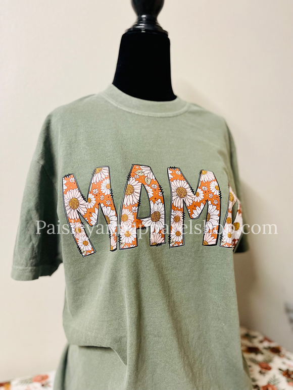 Mama boho floral tee