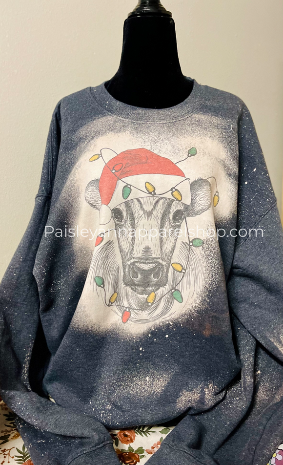 Christmas cow sweatshirt