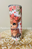Red baby highland cow tumbler