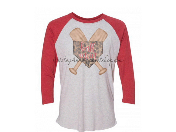 Ball Mom Raglan baseball shirt