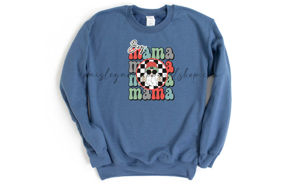 Boy mama Santa retro sweatshirt