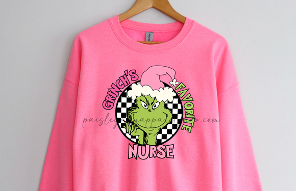 Grinch's favorite Nurse sweatshirt