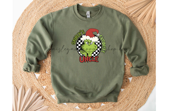 Grinch's favorite Uncle green sweatshirt