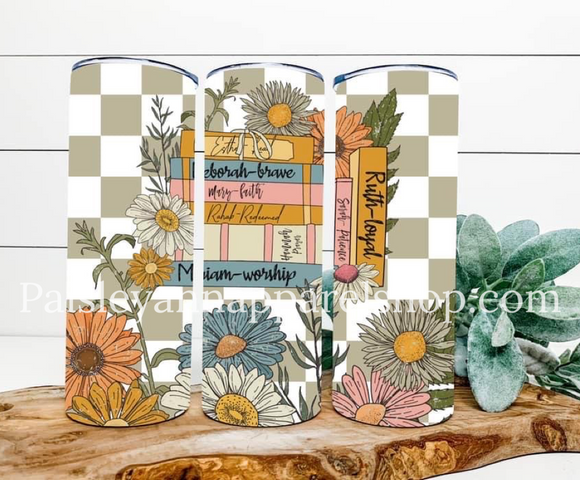 Women of the Bible books boho 20 oz tumbler