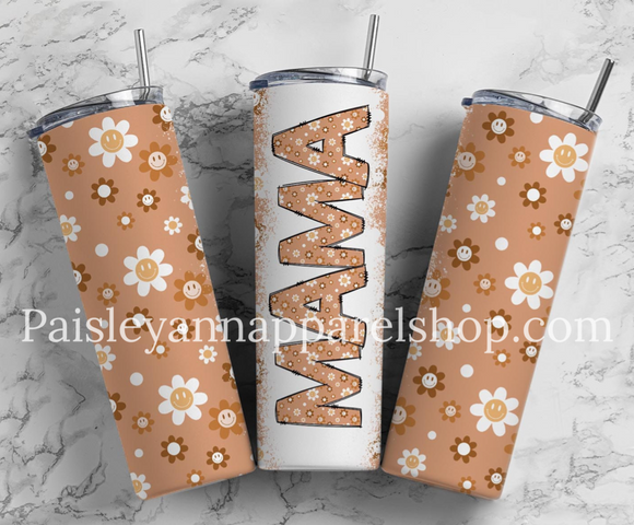 Boho mama pink daisy 20 oz tumbler