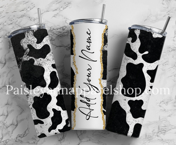Cow print 20 oz tumbler