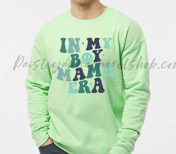 In my boy mama era Mint green sweatshirt