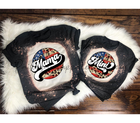 mama american flag adult size