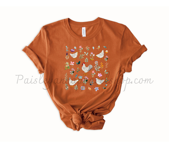 chicken wildflower on autumn
