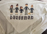 Family cream blanket