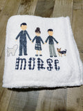 Family cream blanket