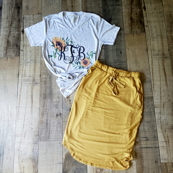 Sunflower monogram