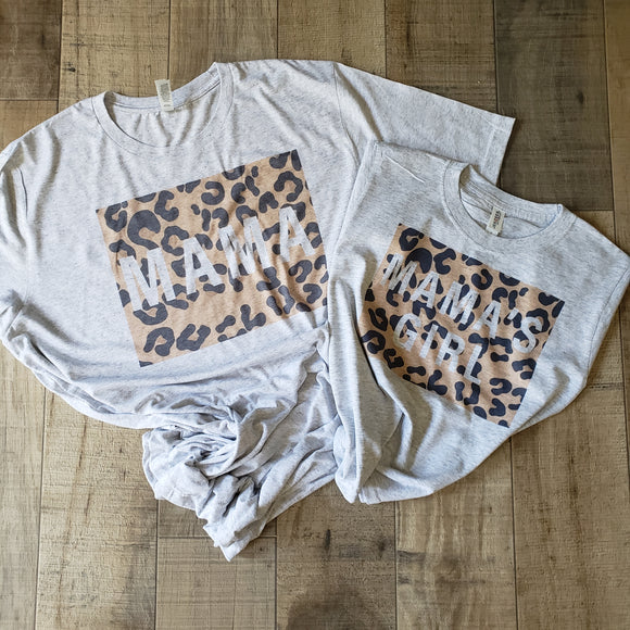 Mama leopard mom shirt