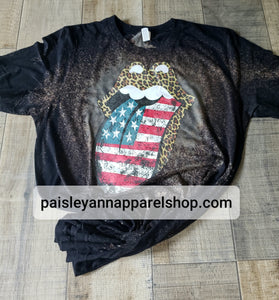 Leopard lips SCREEN PRINT T shirt