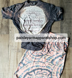 Pink tie dye drawstring skirt