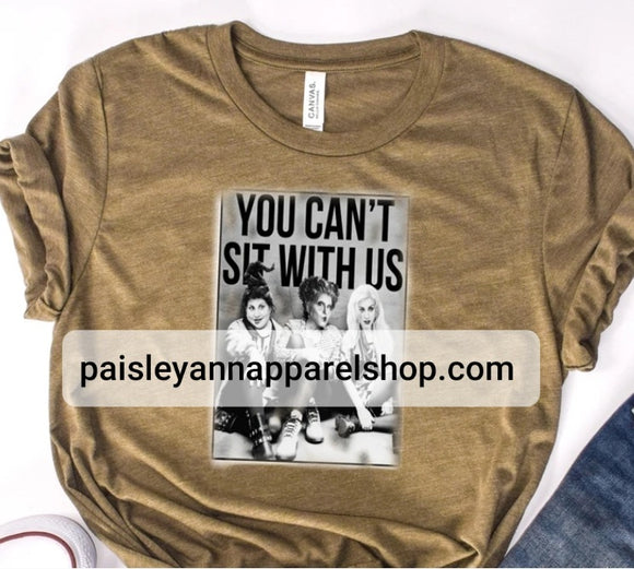 Hocus pocus you cant sit with us SCREEN PRINT T shirt