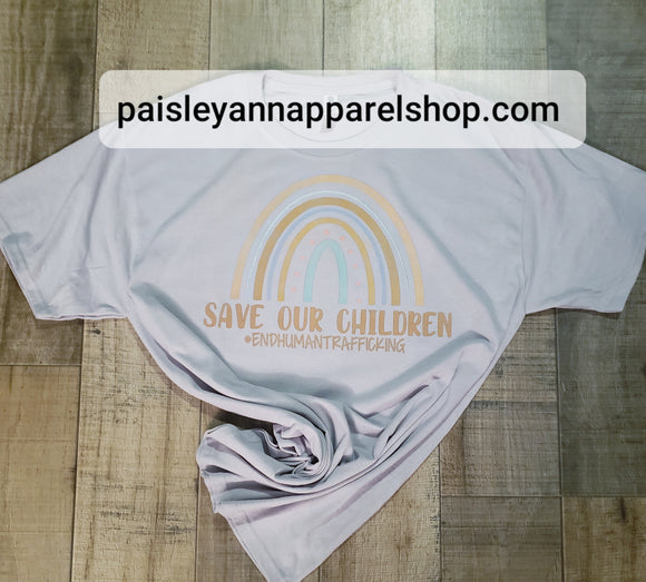 Save our children SCREEN PRINT shirt