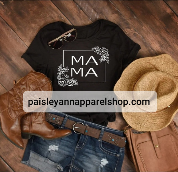 Mama floral SCREEN PRINT shirt