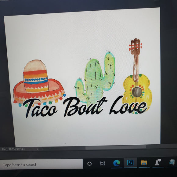 Taco bout love- heathered shirt