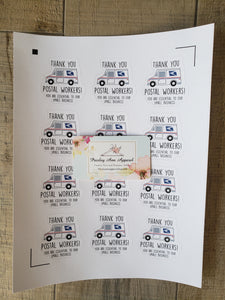 Postal worker sticker- 12 count
