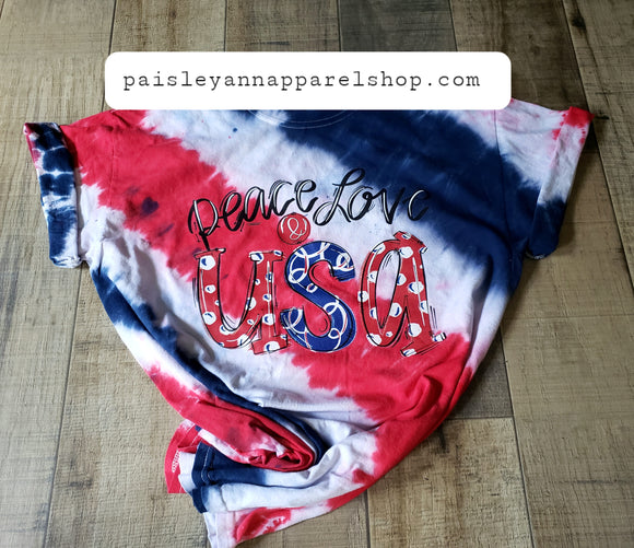 Peace Love & USA size M