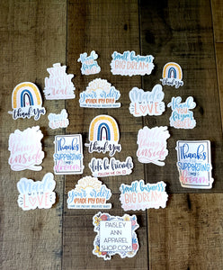 24 thank you sticker bundle small business