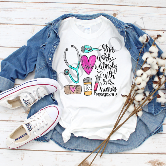 Nurse  White T shirt