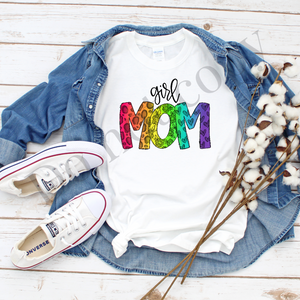 Girl Mom White T shirt