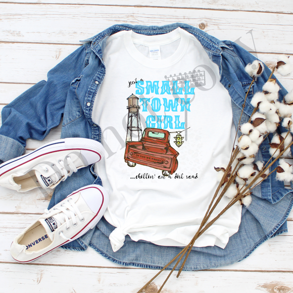 Small town girl White T shirt