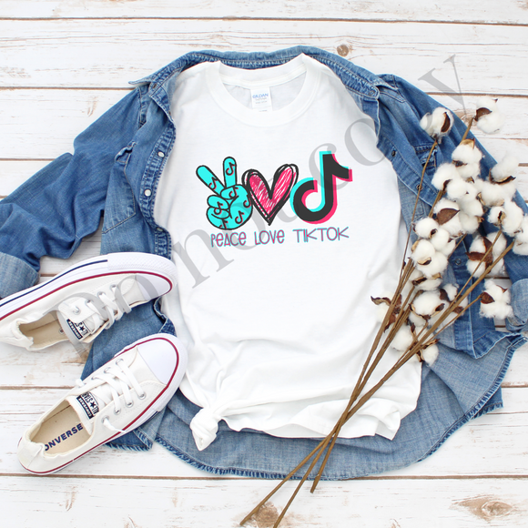 Peace love Tik Tok CHILD SIZE