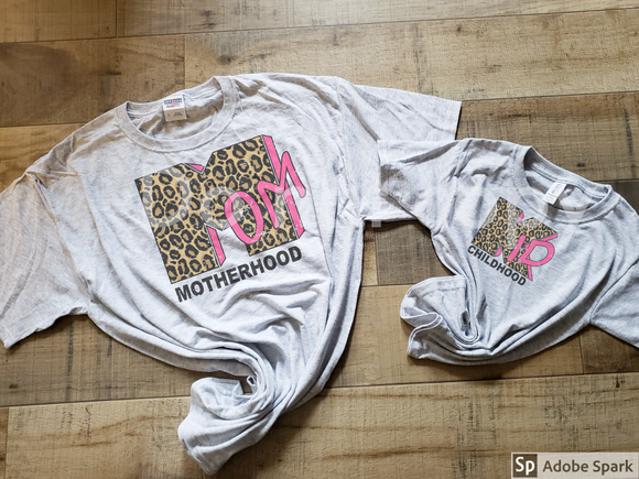 Mom motherhood leopard pink