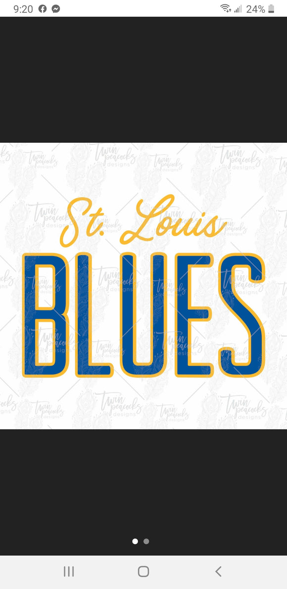 St. Louis Blues-- distressed Royal option- CUSTOM